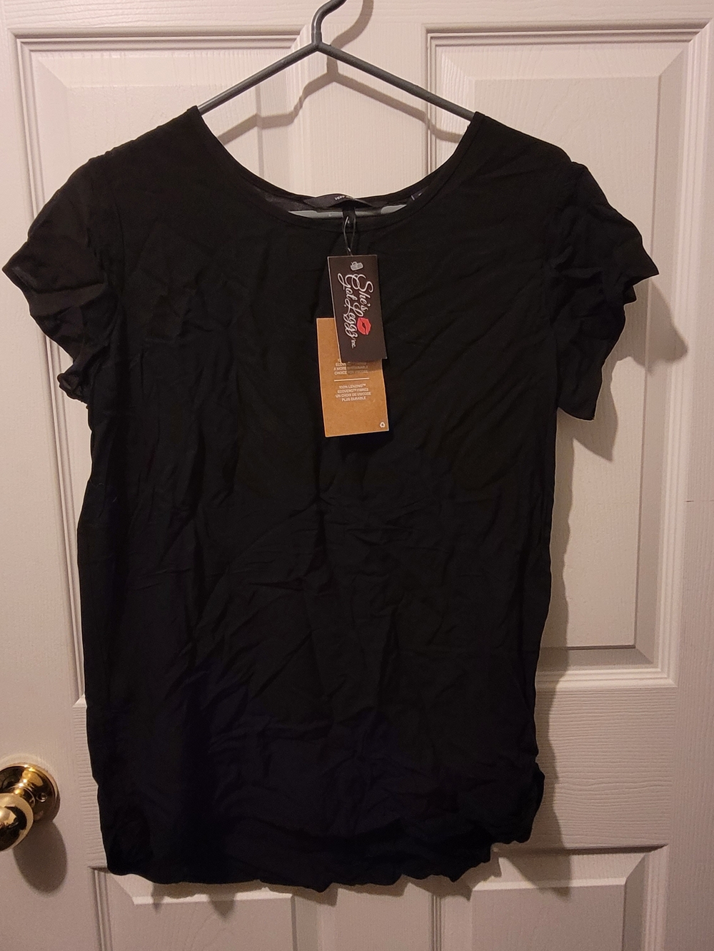 Vero Moda Black Short Sleeve Crew Neck Tee
